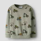 Name It Mini Boy Basil Digger Long Sleeve Sweater, Green