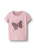 Name It Mini Girl Larisa Short Sleeve Tee, Pink image