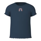Name It Mini Girl Katte Short Sleeve Tee, Dark Denim image