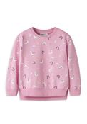 Name It Mini Girl Bissine Llama Long Sleeve Sweater, Pink image