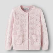 Name It Mini Girl Fiaja Long Sleeve Knit Cardigan, Pink