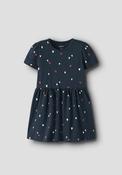 Name It Mini Girl Filla Short Sleeve Heart Dress, Navy image