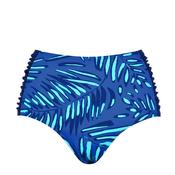 Naturana Tropical High Waist Bikini Brief, Blue