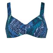 Naturana Print Padded Non Wire Bikini Top, Blue image