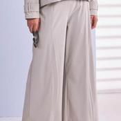 Naya Pull on Wide Leg Trousers, Ash Grey image