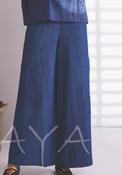 Naya Denim-Look Wide Leg Trousers, Blue image