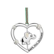 Newbridge Baby's 1st Christmas Heart Christmas Tree Decoration image