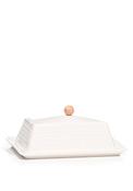 Newgrange Living Ceramic Honeycomb Butter Dish, White image