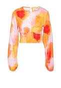 Noisy May Ava Open Back Crop Top, Tangerine image