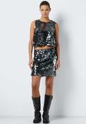 Noisy May Mille Disc Sequin Crop Top, Silver image