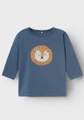 Name It Baby Boy Molan Long Sleeve Top, Bering Sea image