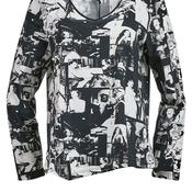 My Soul Oldies Printed Long Sleeve Blouse, Black &amp; White