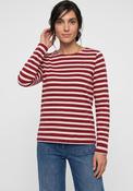 Olsen Striped with Embroidered Logo Top, Red Multi image