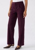 Oui Lacy Straight Leg Tailored Trousers, Burgundy image