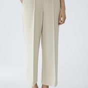 Oui Neya Culotte Logo Waistband Trousers, Cream
