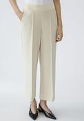 Oui Neya Culotte Logo Waistband Trousers, Cream