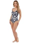 Oyster Bay Swirl Print Swimsuit, Black image