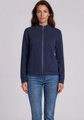 Olsen High Neck Zip Up Jacket, Navy image
