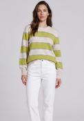 Olsen Striped Knitted Jumper, Beige Multi image
