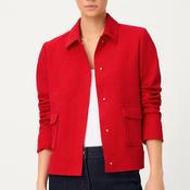 Olsen Collar Button Up Front Jacket, Red image