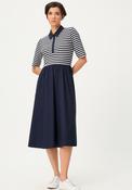 Olsen Button Up Front Collared Midi Dress, Navy image