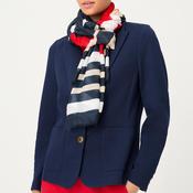 Olsen Geometric Print Scarf, Navy Multi image