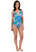 Oyster Bay Floral Swimsuit, Blue image