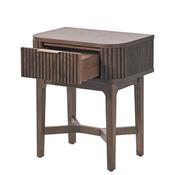 Pacific Raie Ribbed Oak and Pine Wood Unit, Dark Brown