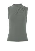 Pieces Madison Draped High Neck Top, Green image