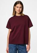 Pieces Skylar Oversized T-Shirt, Wine image