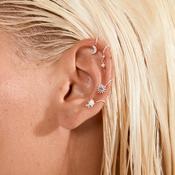 Pilgrim Evon Set of 4 Ear Cuffs, Silver