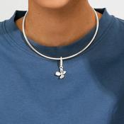 Pilgrim Flower Pendant Charm, Silver
