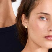 Pilgrim Haze Shell Earrings, Gold