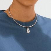 Pilgrim Heart Pendant Charm, Silver