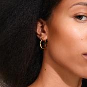 Pilgrim Inner Hoop Earrings, Gold image