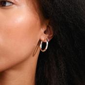 Pilgrim Inner Hoop Earrings, Silver image