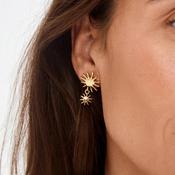 Pilgrim Lyricus Star Burst Earrings, Gold