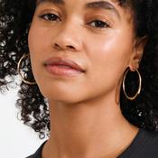 Pilgrim Presence Hoop Earrings, Gold image
