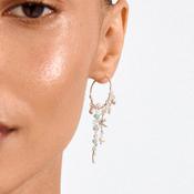 Pilgrim Prism Hoop Earrings, Silver