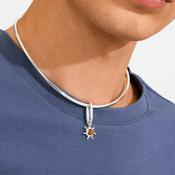 Pilgrim Star Sun Pendant Charm, Silver