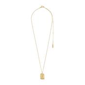 Pilgrim Aquarius Zodiac Sign Necklace, Gold image