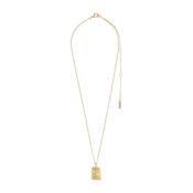 Pilgrim Pisces Zodiac Sign Necklace, Gold image