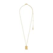 Pilgrim Virgo Zodiac Sign Necklace, Gold image