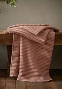 Pineapple Elephant Jaipur Chunky Waffle Cotton Throw, Pink image