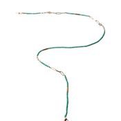 Powder Turquoise Pearl Beaded Sunglasses Chain, Blue