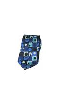 Posh and Dandy Geometric Tie &amp; Pocket Square, Blue Multi image