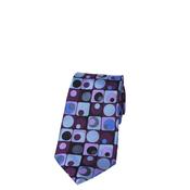 Posh and Dandy Geometric Tie &amp; Pocket Square, Purple Multi image