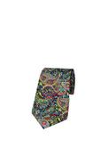 Posh and Dandy Bright Paisley Flower Tie &amp; Pocket Square, Multi image