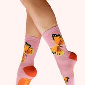 Powder Butterflies In Rose Ankle Socks, Pink image