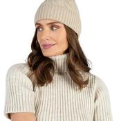 Powder Elise Cable Knit Hat, Cream &amp; Green image